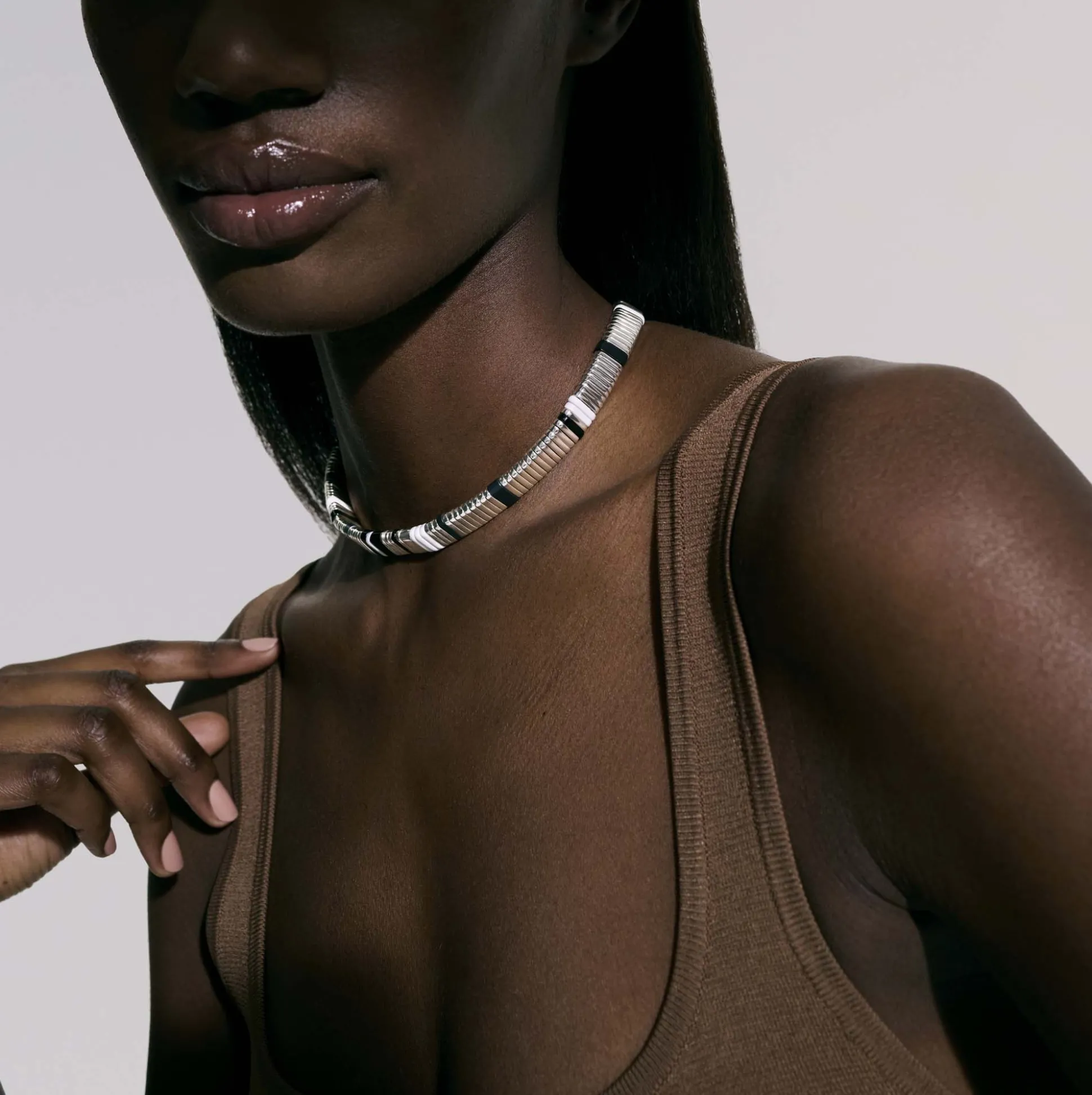 Women John Hardy Beads^Colorblock Choker, Silver, Gemstones