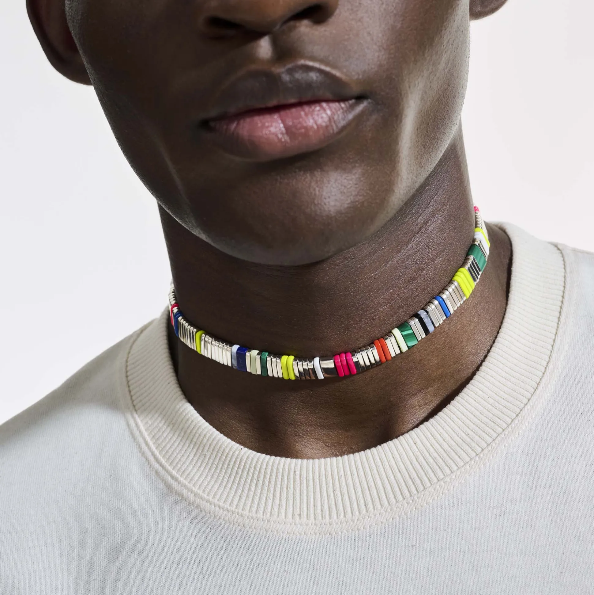 Women John Hardy Beads^Colorblock Choker, Silver, Gemstones