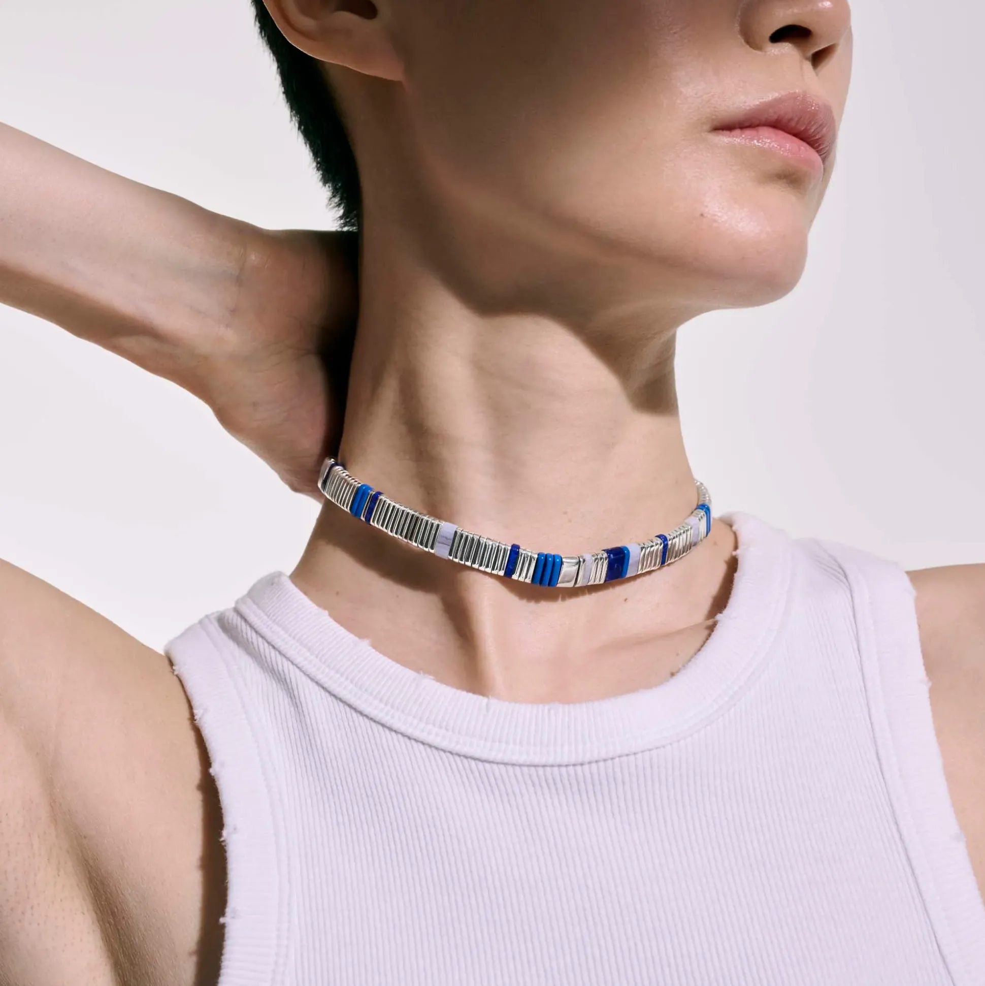 Women John Hardy Beads^Colorblock Choker, Silver, Gemstones