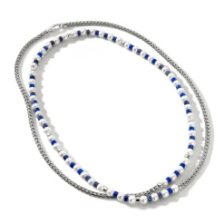 Women John Hardy Beads^Colorblock Necklace, Silver, Gemstones, Pearl