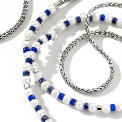 Women John Hardy Beads^Colorblock Necklace, Silver, Gemstones, Pearl