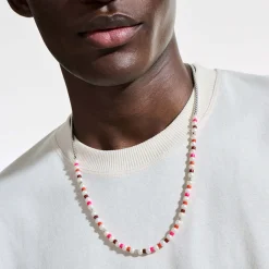 Men John Hardy Beads^Colorblock Necklace, Silver, Gemstones, Pearl