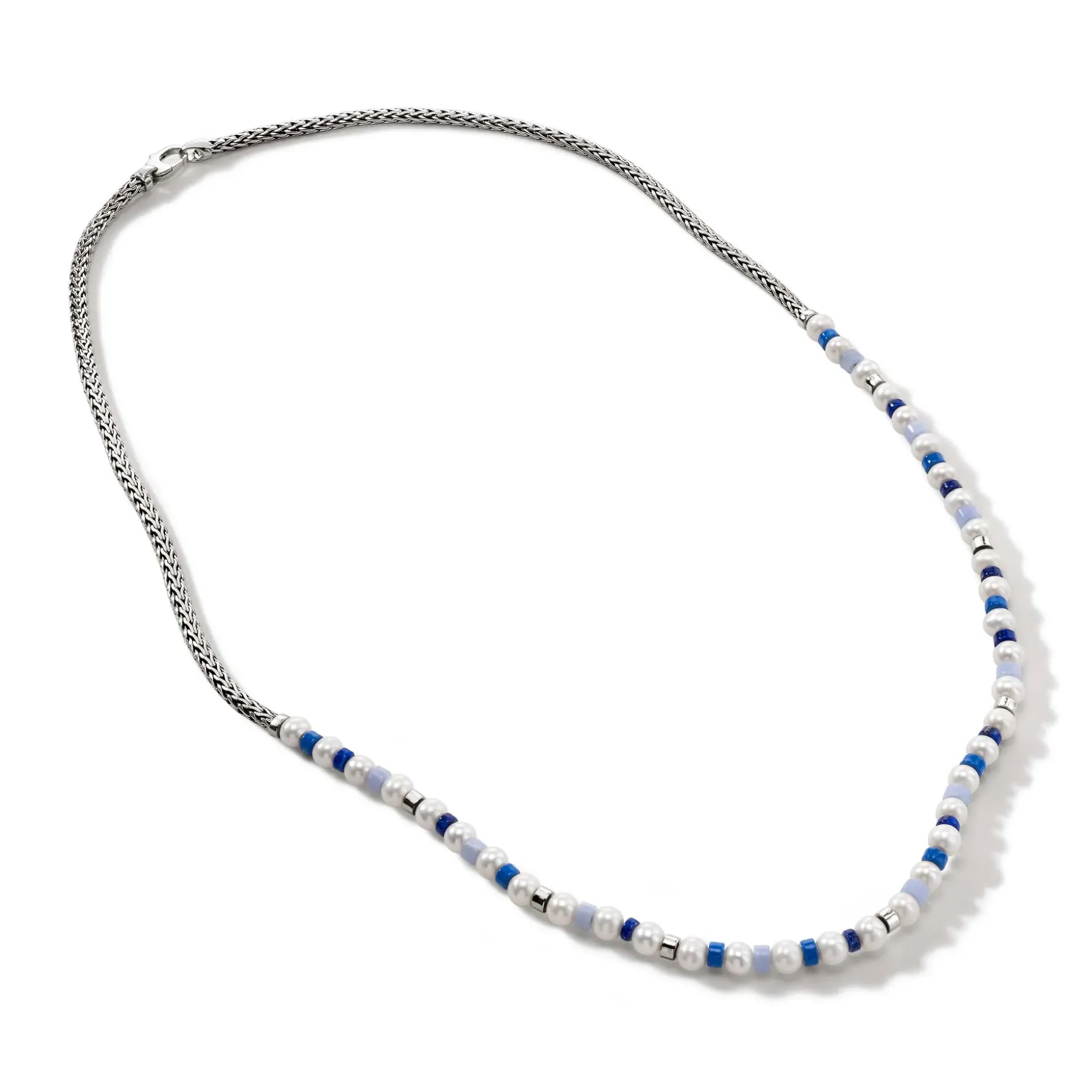 Men John Hardy Beads^Colorblock Necklace, Silver, Gemstones, Pearl