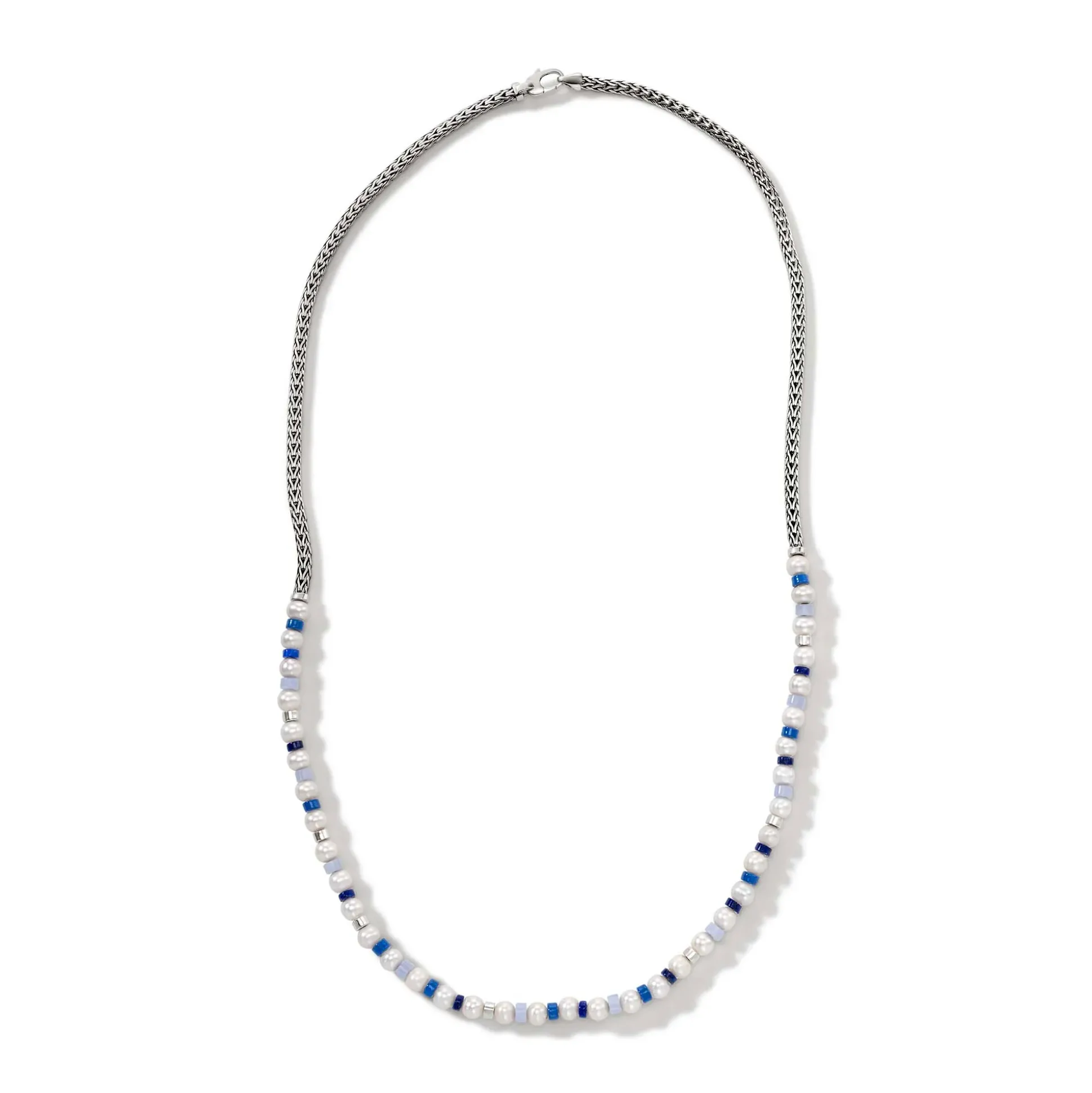 Men John Hardy Beads^Colorblock Necklace, Silver, Gemstones, Pearl