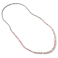 Women John Hardy Beads^Colorblock Necklace, Silver, Gemstones, Pearl