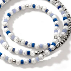 Women John Hardy Beads^Colorblock Necklace, Silver, Gemstones, Pearl