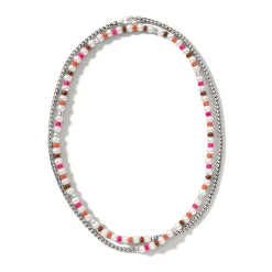 Women John Hardy Beads^Colorblock Necklace, Silver, Gemstones, Pearl