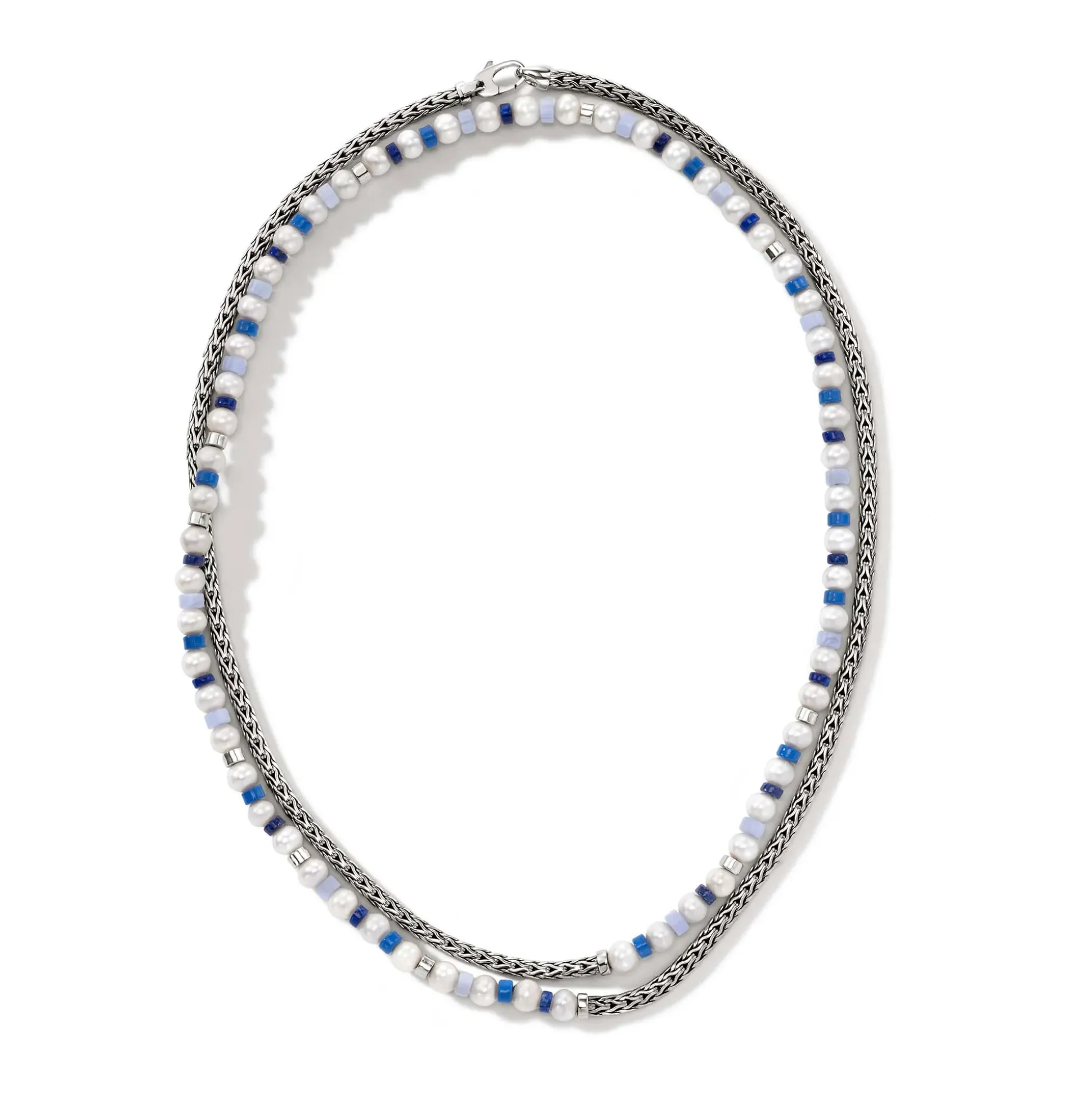 Women John Hardy Beads^Colorblock Necklace, Silver, Gemstones, Pearl