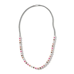 Women John Hardy Beads^Colorblock Necklace, Silver, Gemstones, Pearl