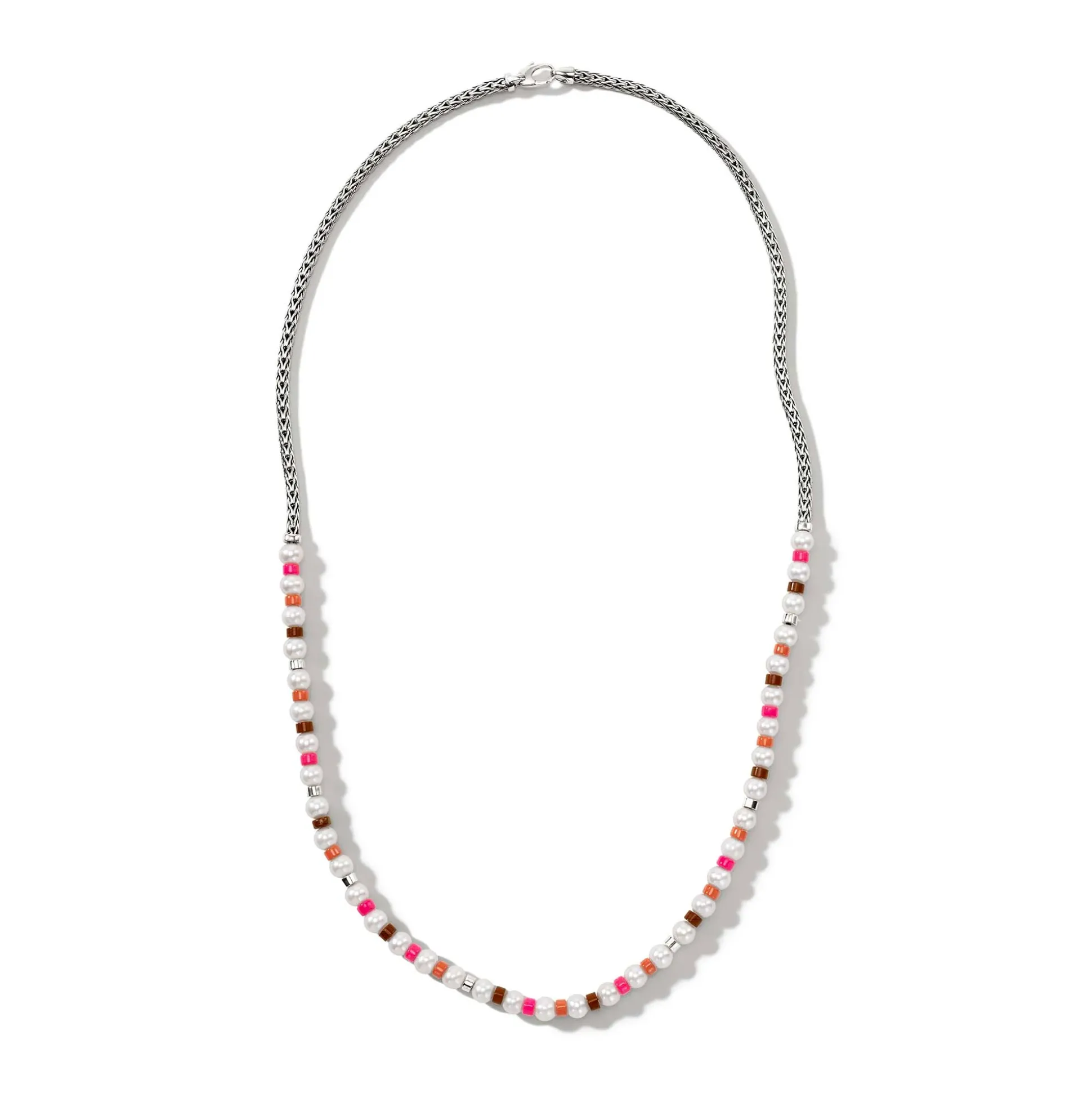 Women John Hardy Beads^Colorblock Necklace, Silver, Gemstones, Pearl