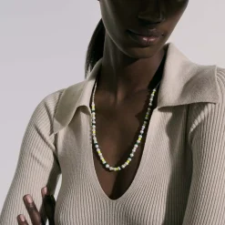Women John Hardy Beads^Colorblock Necklace, Silver, Gemstones, Pearl