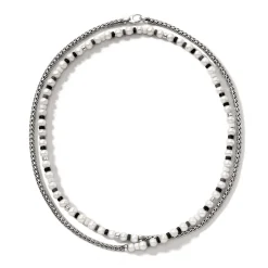 Women John Hardy Beads^Colorblock Necklace, Silver, Gemstones, Pearl