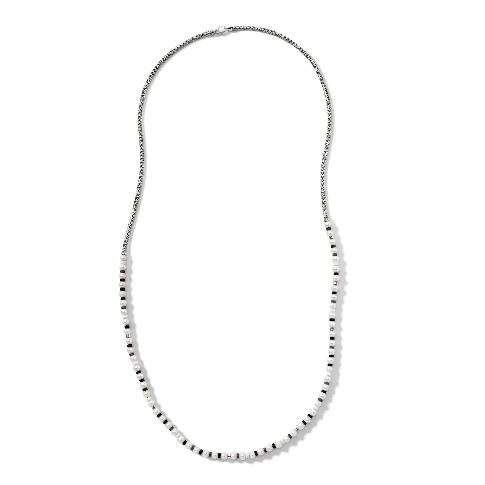 Women John Hardy Beads^Colorblock Necklace, Silver, Gemstones, Pearl