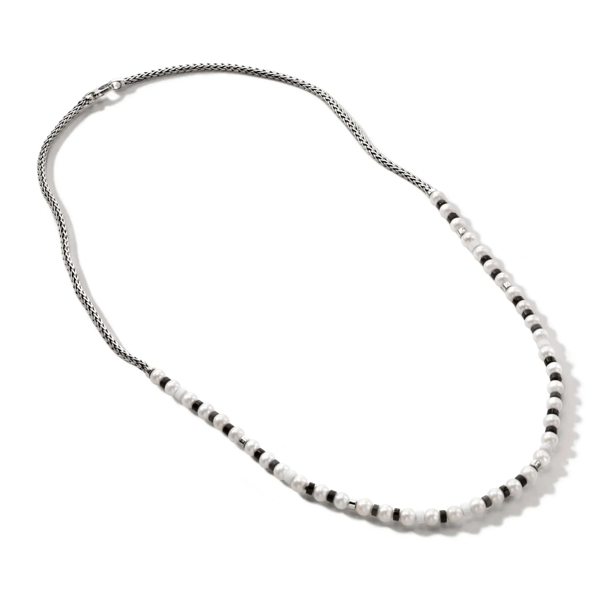 Women John Hardy Beads^Colorblock Necklace, Silver, Gemstones, Pearl