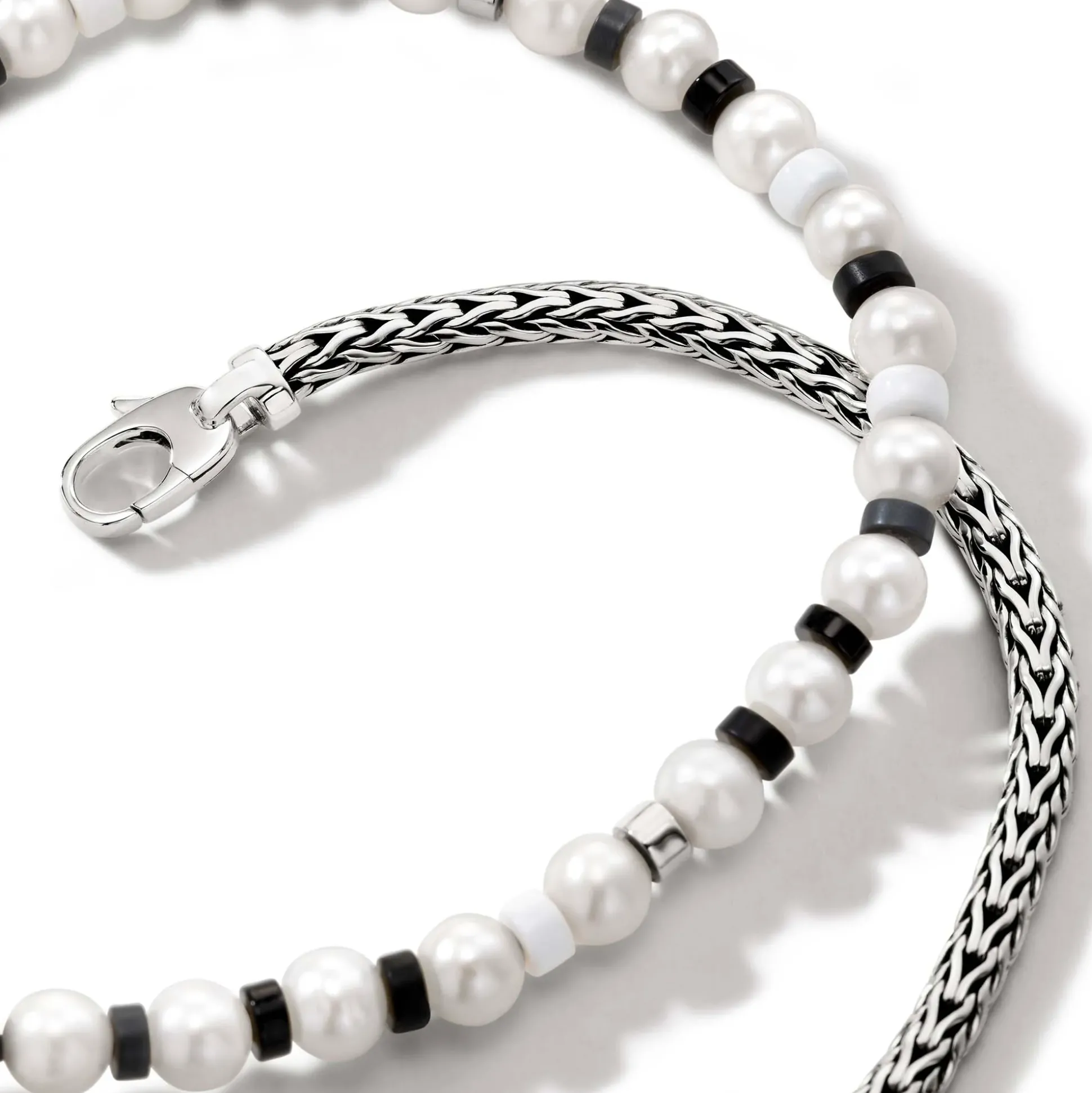 Women John Hardy Beads^Colorblock Necklace, Silver, Gemstones, Pearl