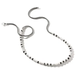 Women John Hardy Beads^Colorblock Necklace, Silver, Gemstones, Pearl