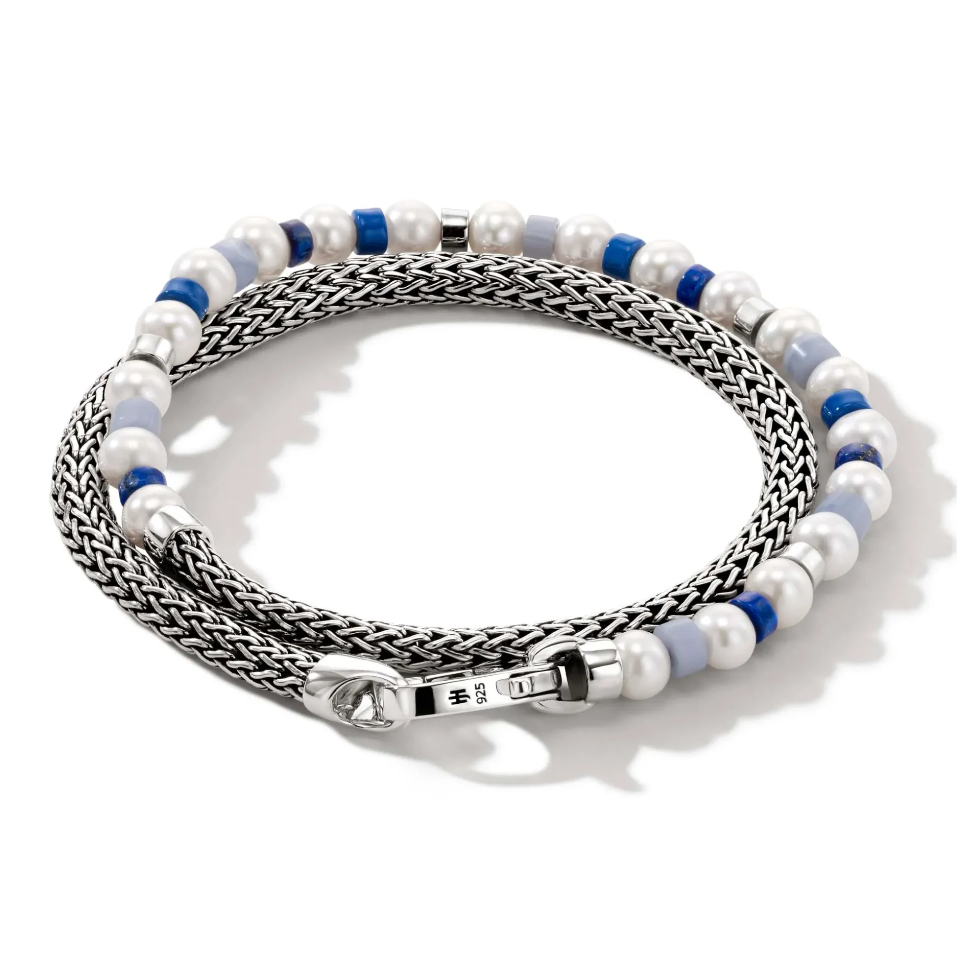 Men John Hardy Beads^Colorblock Wrap, Silver, Gemstones, Pearl