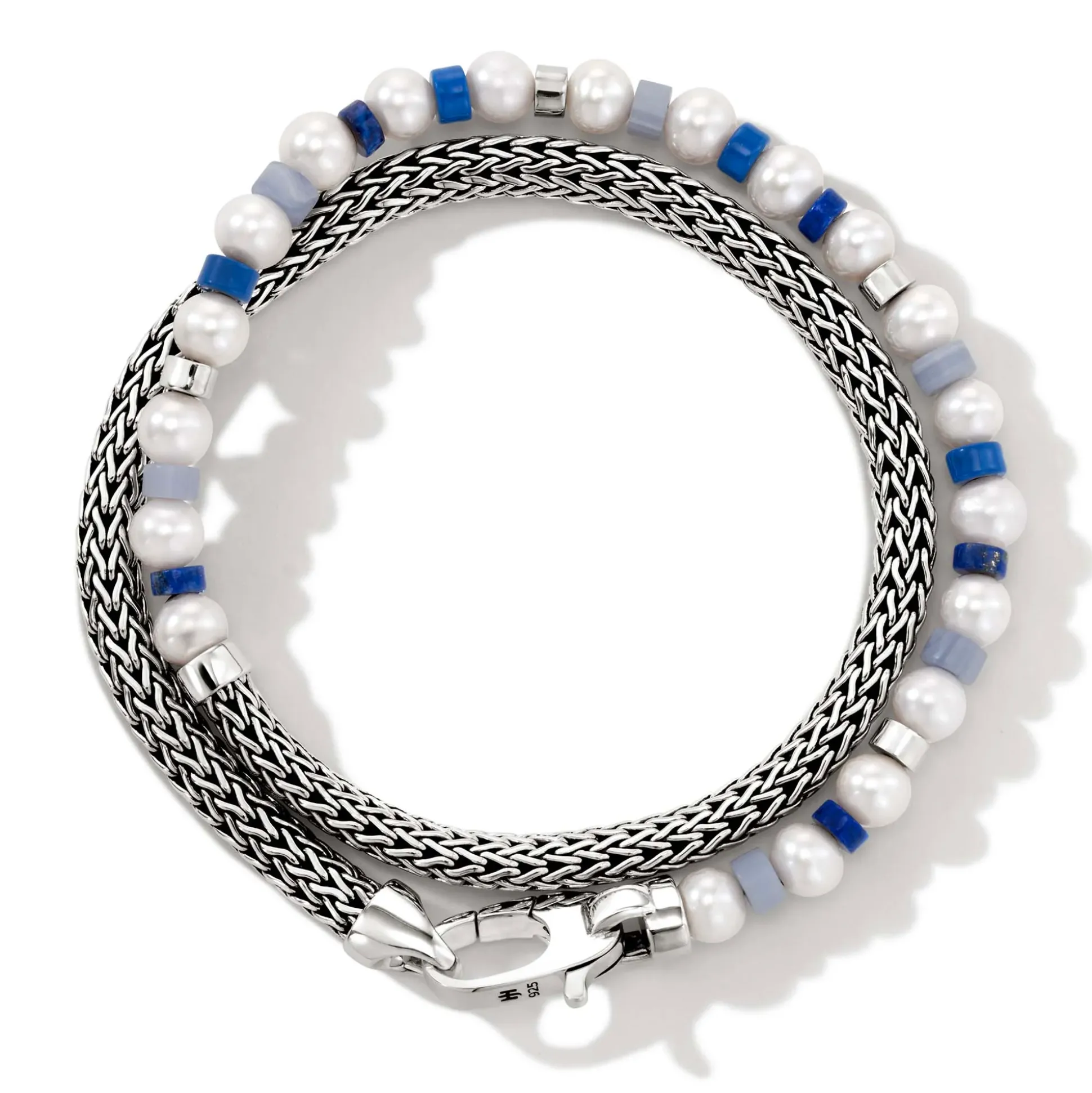 Men John Hardy Beads^Colorblock Wrap, Silver, Gemstones, Pearl