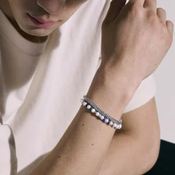 Men John Hardy Beads^Colorblock Wrap, Silver, Gemstones, Pearl