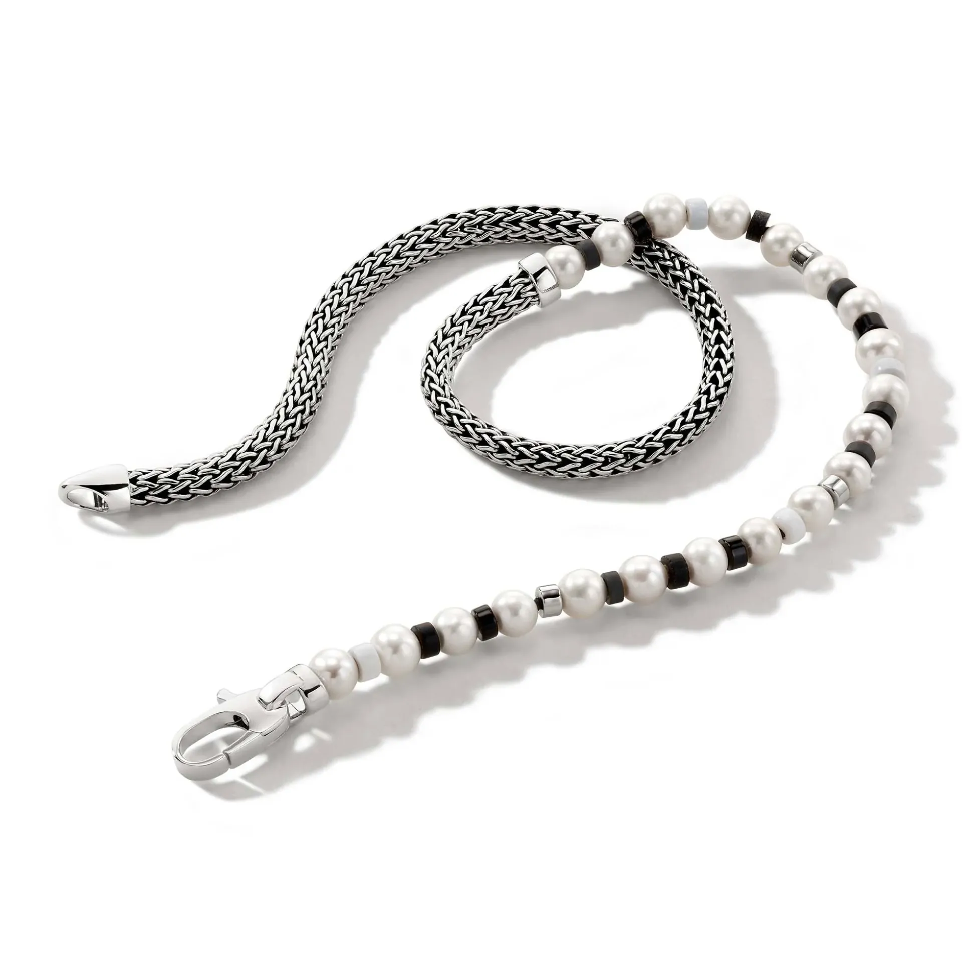 Men John Hardy Beads^Colorblock Wrap, Silver, Gemstones, Pearl