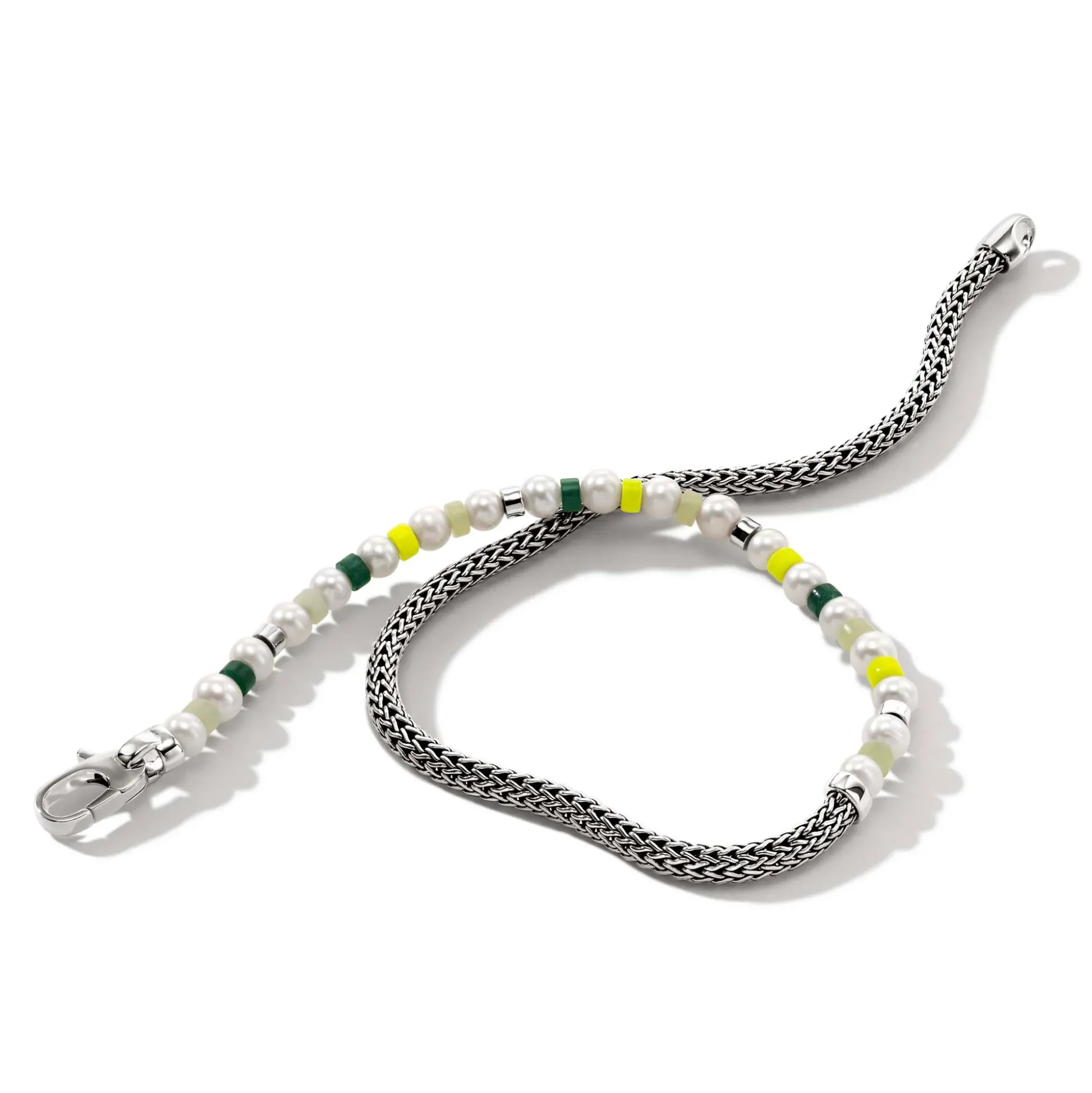 Men John Hardy Beads^Colorblock Wrap, Silver, Gemstones, Pearl