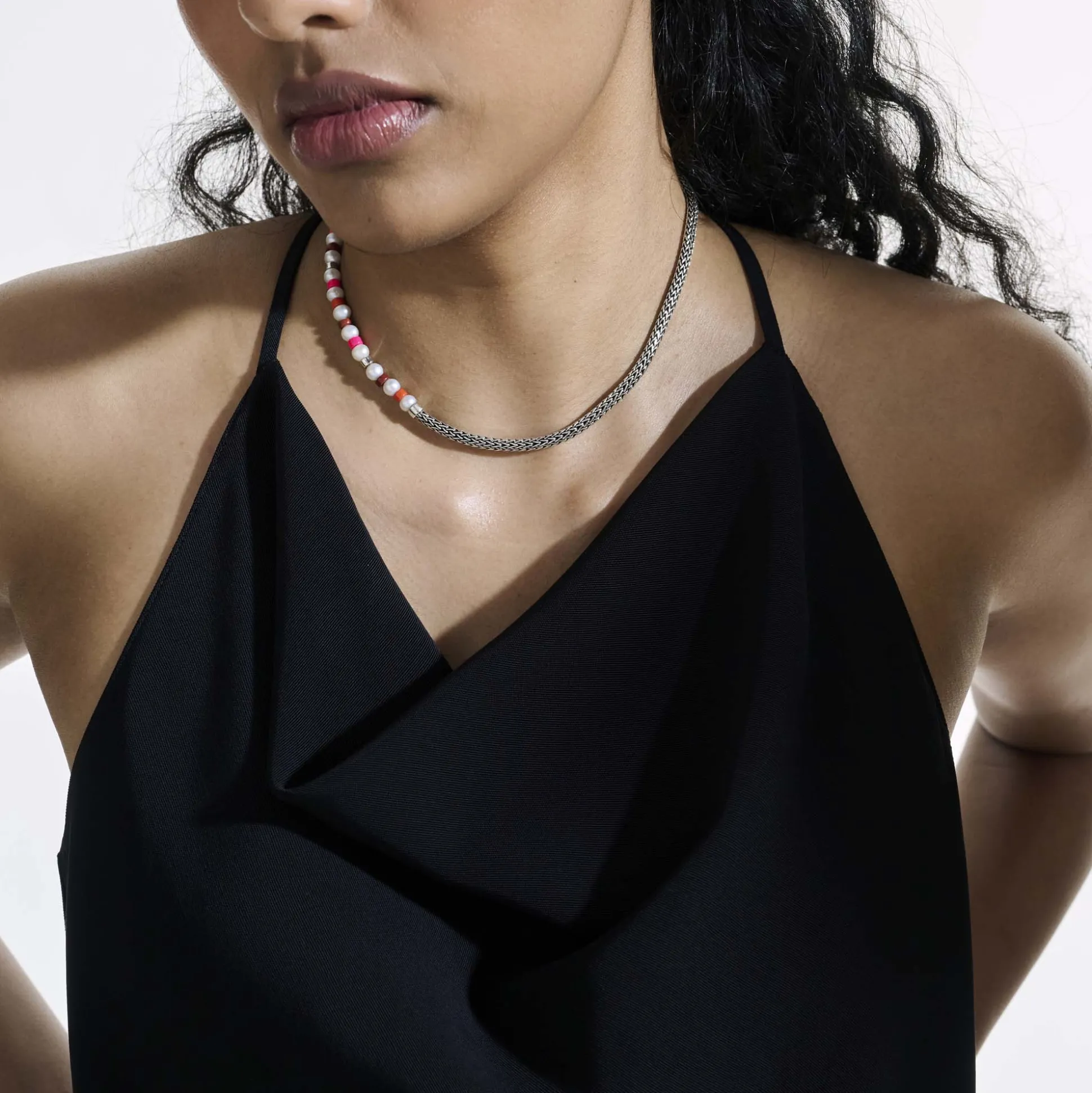 Men John Hardy Beads^Colorblock Wrap, Silver, Gemstones, Pearl