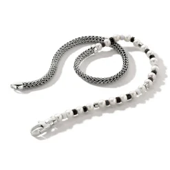 Men John Hardy Beads^Colorblock Wrap, Silver, Gemstones, Pearl