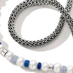 Men John Hardy Beads^Colorblock Wrap, Silver, Gemstones, Pearl