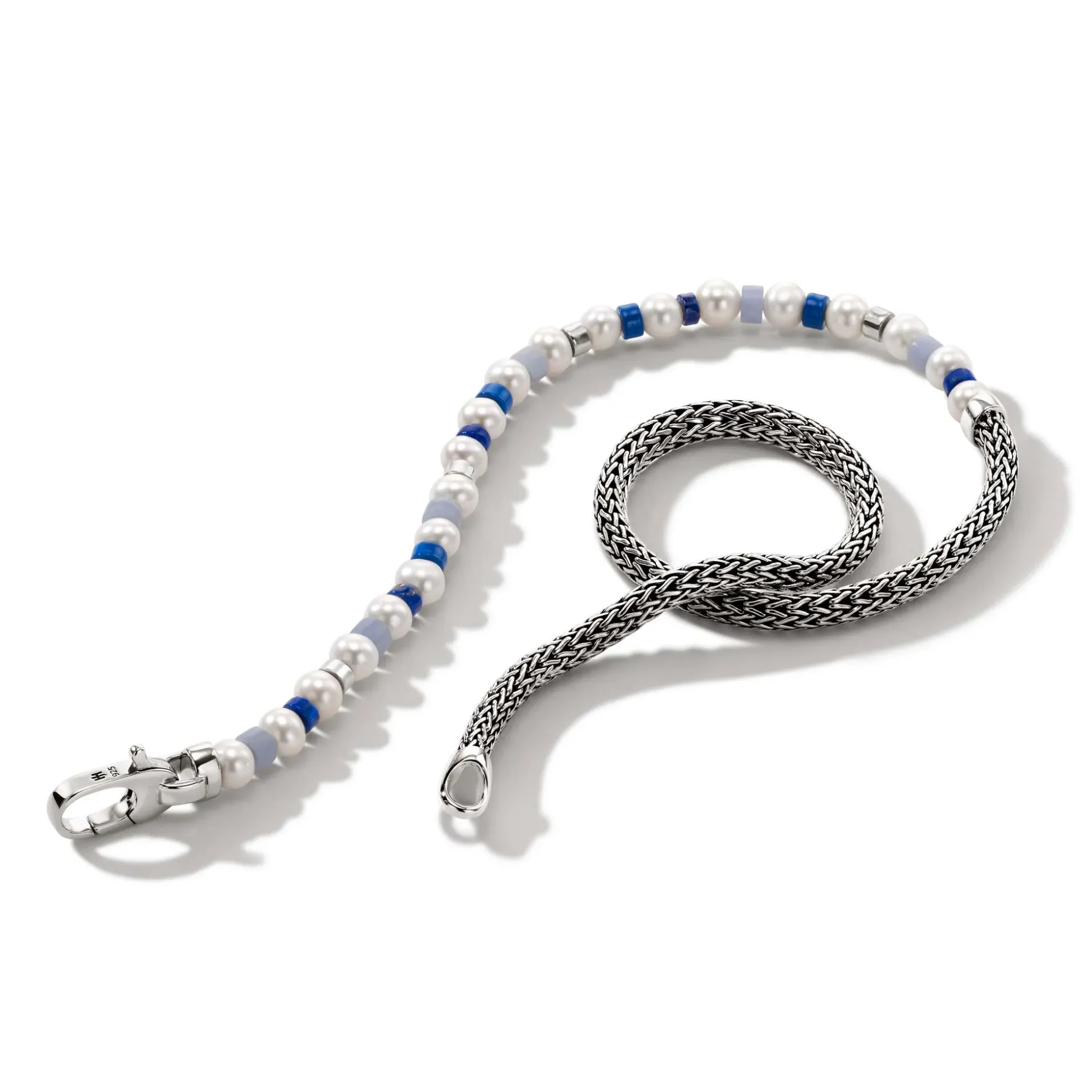 Men John Hardy Beads^Colorblock Wrap, Silver, Gemstones, Pearl