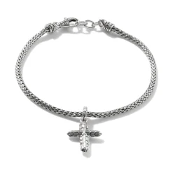 Men John Hardy Chains^Cross Charm Bracelet, Sterling Silver