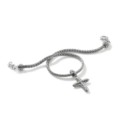 Men John Hardy Chains^Cross Charm Bracelet, Sterling Silver
