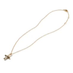 Women John Hardy Pendants^Cross Pendant Necklace, Gold, Diamonds