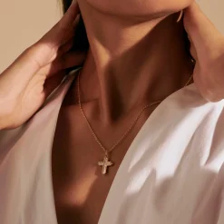 Women John Hardy Pendants^Cross Pendant Necklace, Gold, Diamonds