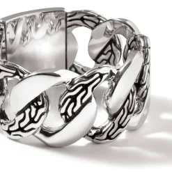 Men John Hardy Bands^Curb Chain Band Ring, Sterling Silver, Wide