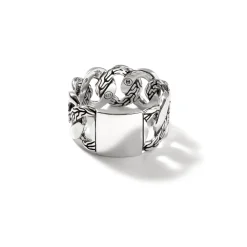 Men John Hardy Bands^Curb Chain Band Ring, Sterling Silver, Wide