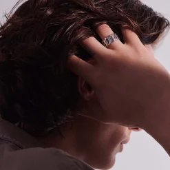 Men John Hardy Bands^Curb Chain Band Ring, Sterling Silver, Wide