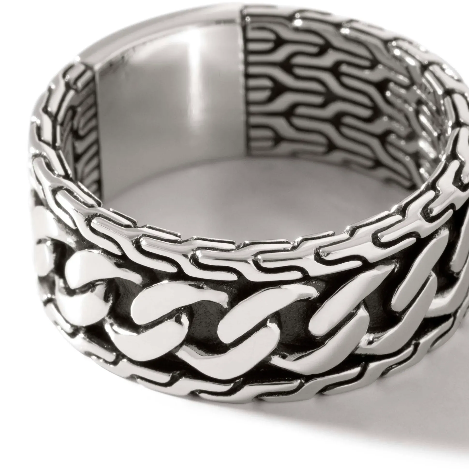 Men John Hardy Bands^Curb Chain Band Ring, Sterling Silver