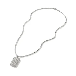 Men John Hardy Tags & Pendants^Curb Chain Tag Necklace, Sterling Silver