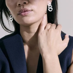 Women John Hardy Statement^Curb Drop Earring, Sterling Silver