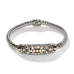 Women John Hardy Chains^Dot Bracelet, Gold, Sterling Silver, 6.5Mm