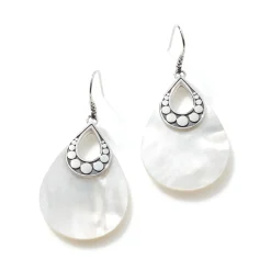 Women John Hardy Statement^Dot Drop Earring, Sterling Silver, Pearl