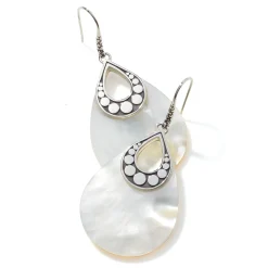 Women John Hardy Statement^Dot Drop Earring, Sterling Silver, Pearl