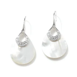 Women John Hardy Statement^Dot Drop Earring, Sterling Silver, Pearl