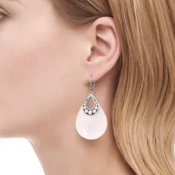 Women John Hardy Statement^Dot Drop Earring, Sterling Silver, Pearl