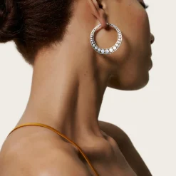 Women John Hardy Hoops^Dot Hoop Earring, Sterling Silver