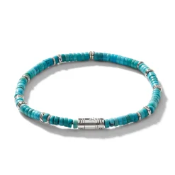 Men John Hardy Beads^Heishi Bracelet, Gemstones, Sterling Silver