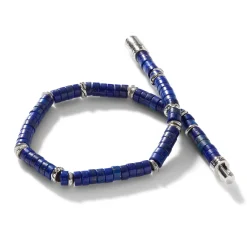Men John Hardy Beads^Heishi Bracelet, Gemstones, Sterling Silver