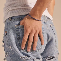 Men John Hardy Beads^Heishi Bracelet, Gemstones, Sterling Silver