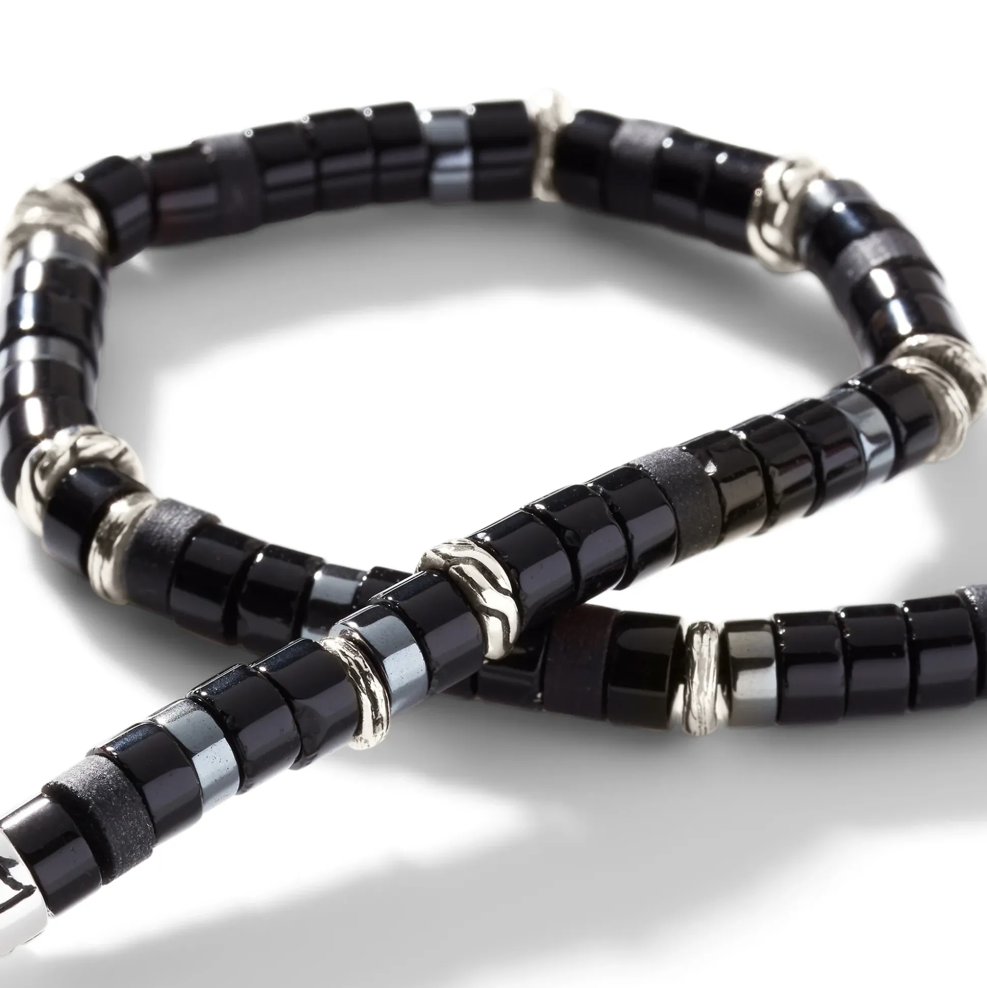 Men John Hardy Beads^Heishi Bracelet, Gemstones, Sterling Silver