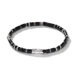 Men John Hardy Beads^Heishi Bracelet, Gemstones, Sterling Silver